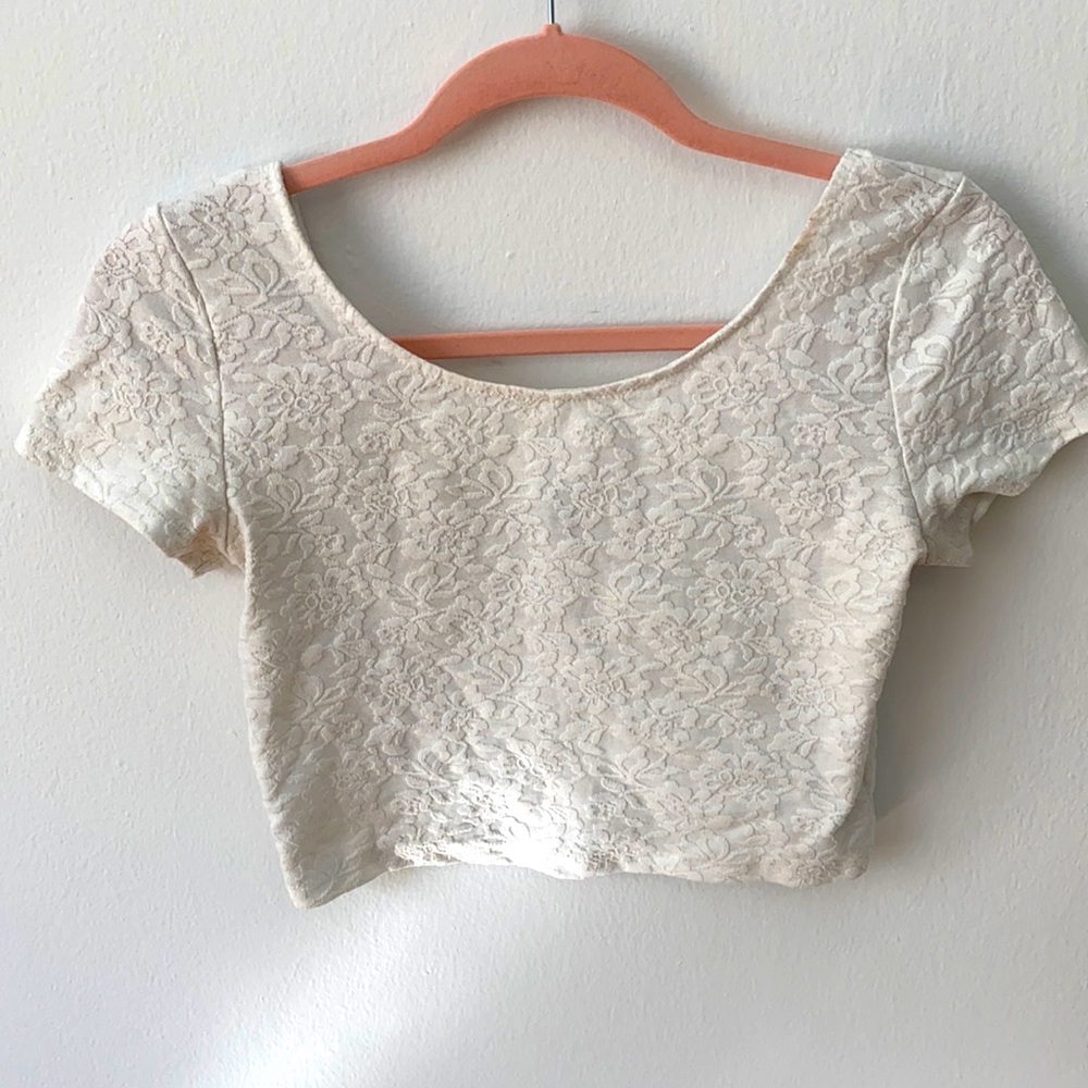 White crop top